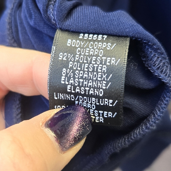 JS Boutique Navy Rhinestone Cocktail Dress - Picture 11 of 11